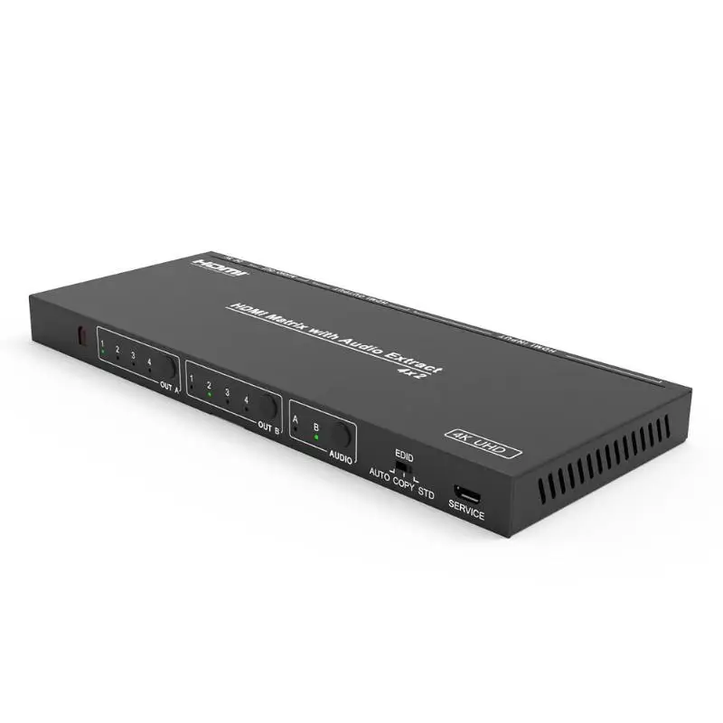 

HDMI Matrix 4X2 4 in 2 out Switcher Splitter Adapter w/Remote Controller