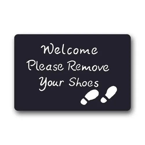 Future origin Welcome Please Remove Your Shoes Doormat