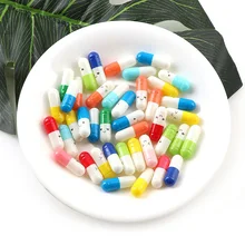 100pcs/lot Love Blank Message Capsule Envelope Letters Paper For Children Pill Capsule Message Letter Kawaii Emoticon Smile Pill