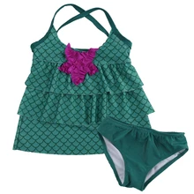 Набор бикини Русалка для маленьких девочек, купальный костюм со звездами, купальный костюм, комплект из двух предметов