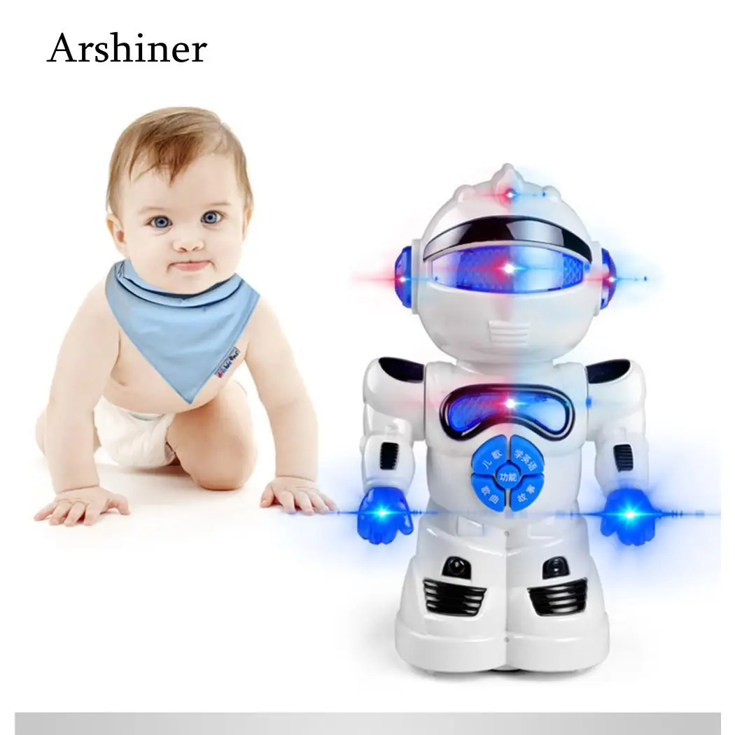 Light Kid Toys Children Boy Robot Kids Toddler Smart Multifunctional Robot Electronics for LED Music With Education Pet Toy