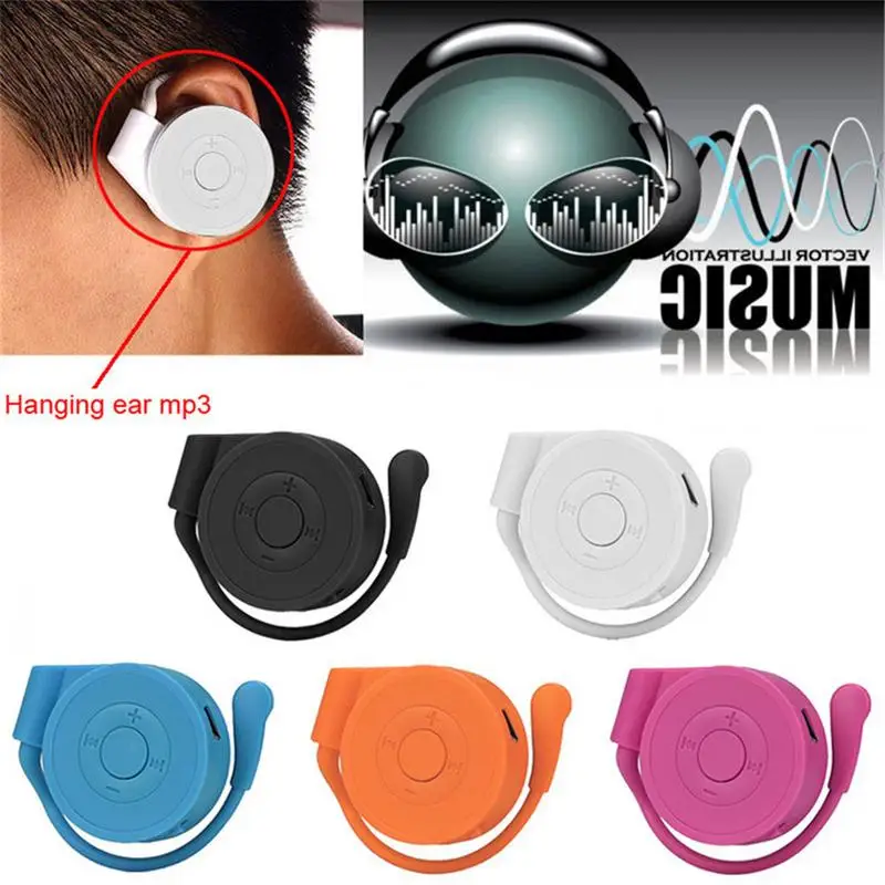 MP3 плеер ушной крючок наушники мини Тип Портативный Спорт USB цифровые для бега