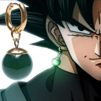 

10 pcs/lot Anime Dragon ball Super figures Supreme Kai Zamasu Vegeta Goku Beerus agate ear buckle cosplay earring ear clip