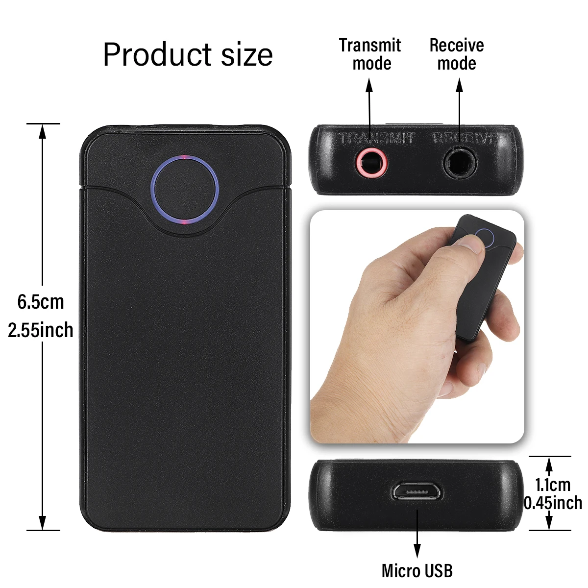 2 в 1 беспроводной bluetooth V4.2 адаптер приемник передатчик 3 5 мм порт стерео аудио