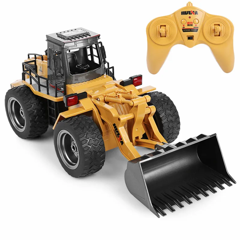 

HuiNa Toys 1520 Six Channel 1/18RC Metal Bulldozer Charging RC Car Model Toys For Kids Gift HUINA 1:18 2.4GHz 6CH RC Alloy Truck
