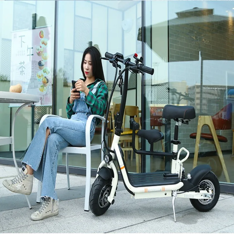 Mini Folding Electric Bicycle 2 Wheels Electric Bicycle 22 Inch 48V Foldable Smart Electric Scooter For Women Adults