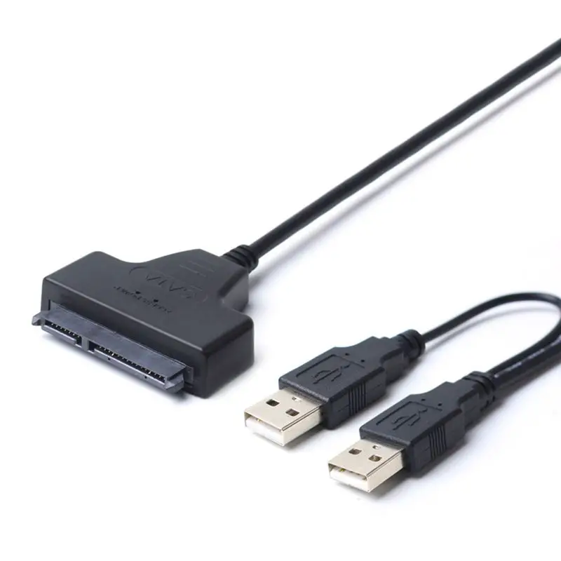 USB 2 0 для SATA 7 + 15 Pin Кабель адаптер 22Pin 2.5in HDD жесткого диска кабель передачи данных 5