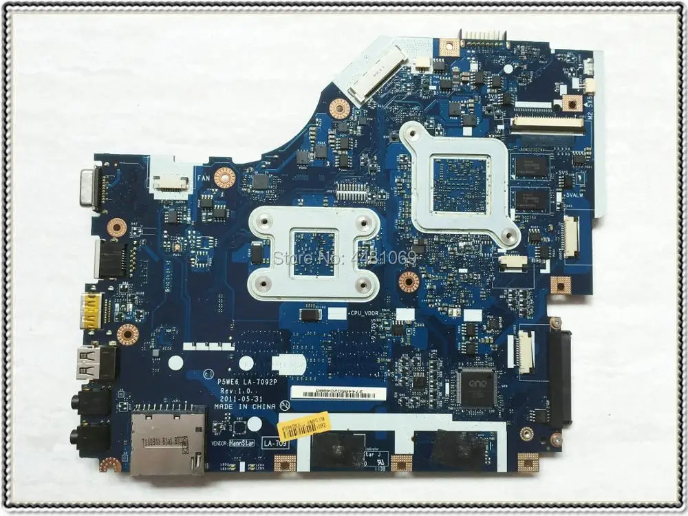 P5WE6 LA-7092P ل acer aspire 5250 5253 اللوحة لابتوب بوابة NV51B JE50 LA-7092P MB. NCY02.001 MBNCY02001 ATI 7400 M