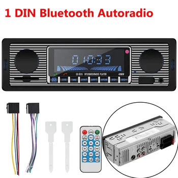 

12V Bluetooth Auto Car Radio 1DIN Stereo Audio MP3 Player FM Radio Receiver Support Aux Input SD USB MMC Remote Control