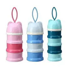 Детские Портативный мультфильм коробка для сухого молока 3 Слои чехол большой молочная бутылка для воды для хранения коробка Крупы Ёмкость иерархического ящик для хранения