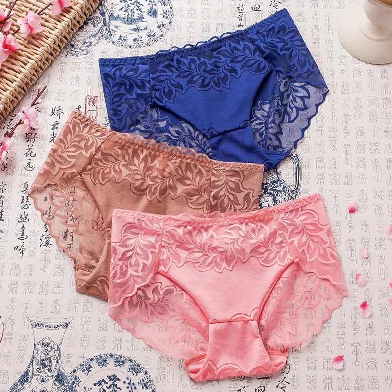 

Lace Sexy Panties Temptation Panties Women Low Waist Panty Smealess Breathable Short Women Comfortable soft Exotic Apparel Brief