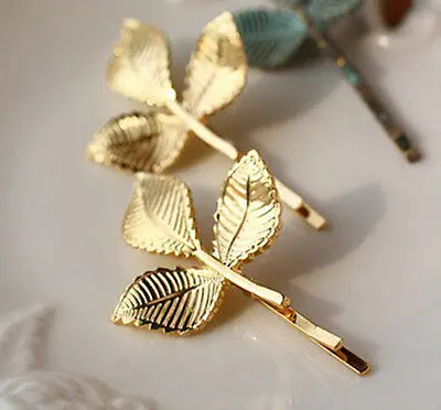 

New Cute Lady Girl Retro Hairpin 3D Leaf Hair Clip Wedding Party Hairpin Headwear Claw Clamp
