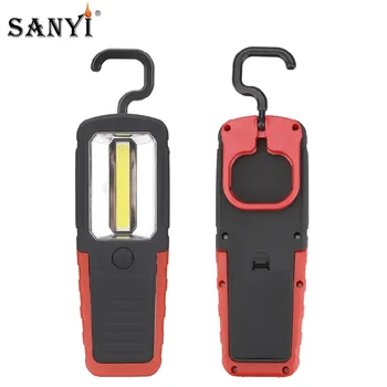 

Portable Working Light COB LED Flashlight Magnetic Torch Folding Hook Hanging Lantern For Emergency Camping Repairing Home Use