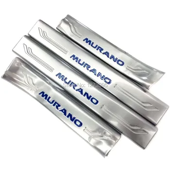 

Car Accessories for Nissan Murano Z52 2015-2020 Blue Emblems Stainless Interior Door Sills Scuff Kick Plate Inner Guard Pedal