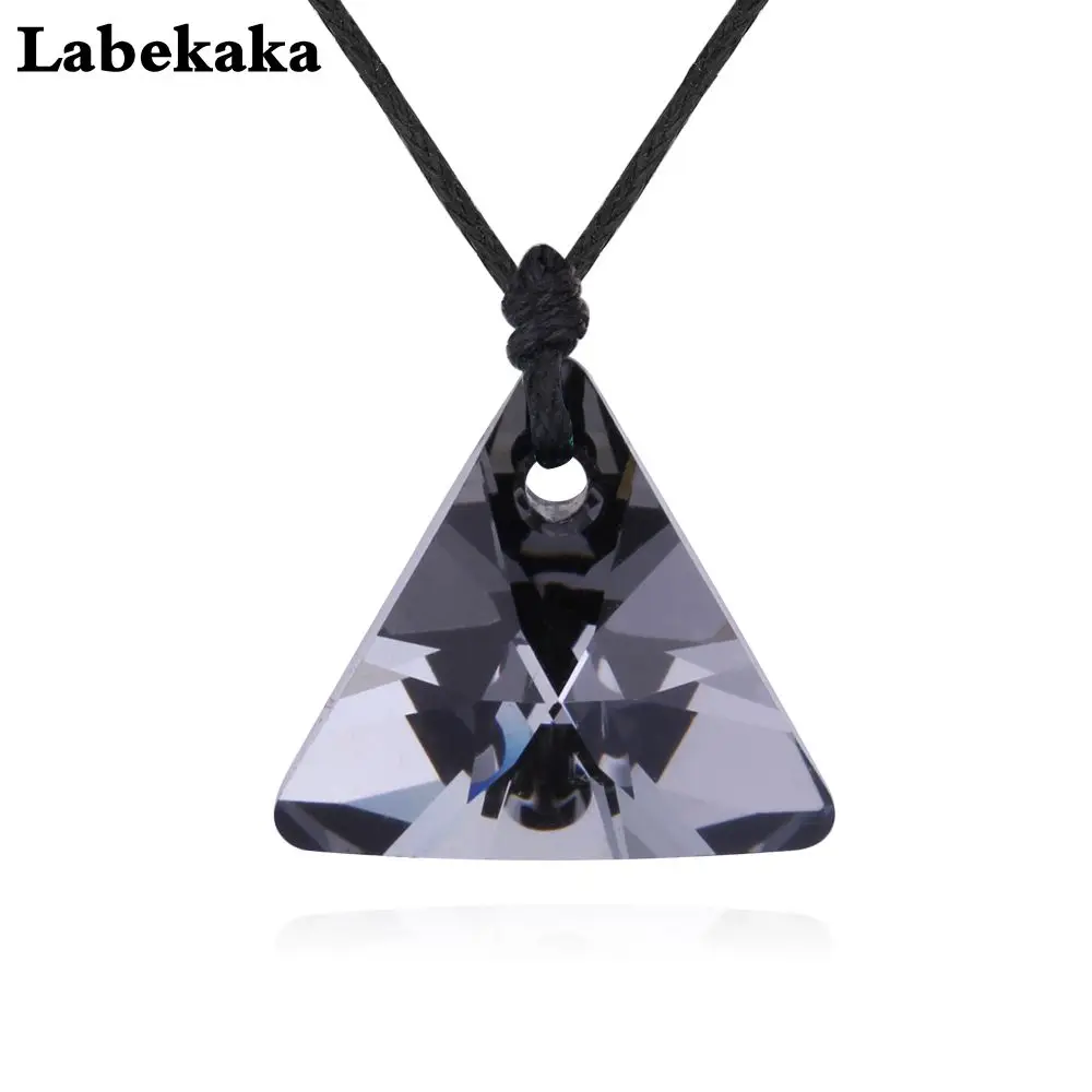 

Original Genuine Blue Elements Concise Necklace & Pendant With Rope Chain Fashion Jewelry For Women Crystal from Swarovski