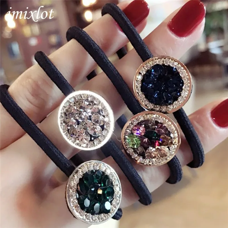 Haar Accessoires New Hair Accessories Super Flash Round Diamond Elastic