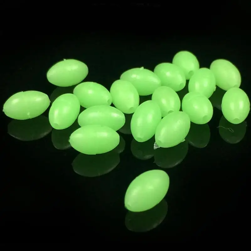 

100pcs Luminous Beads Stopper Fishing Line Stoppers Resistance Fishing Equipment Beans Space protect The Vertical Line Beans