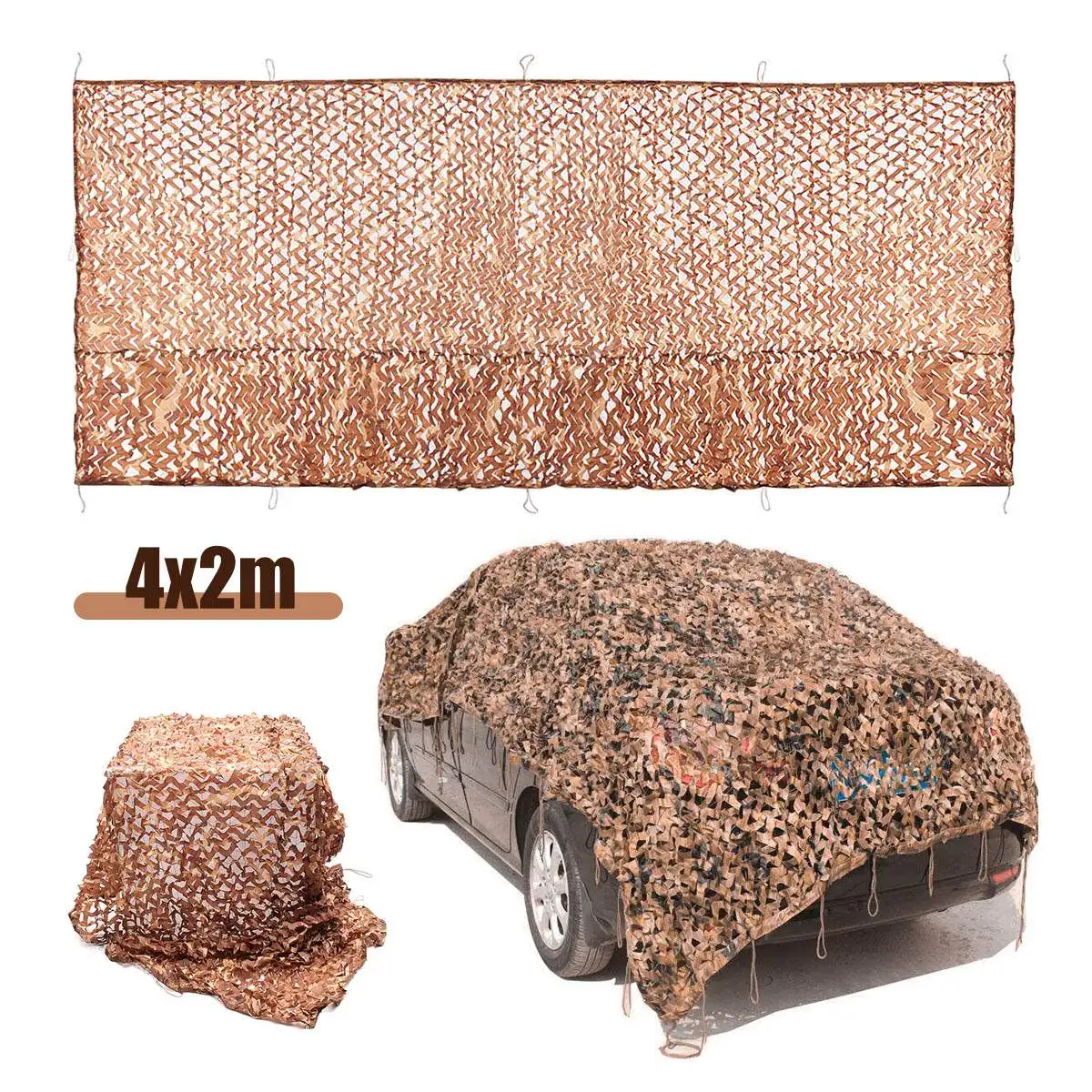 

4mx2m Desert Camouflage Net Hunting/ Camo Shooting Shade Camping Tent Cover for Car Shade Furniture Cover
