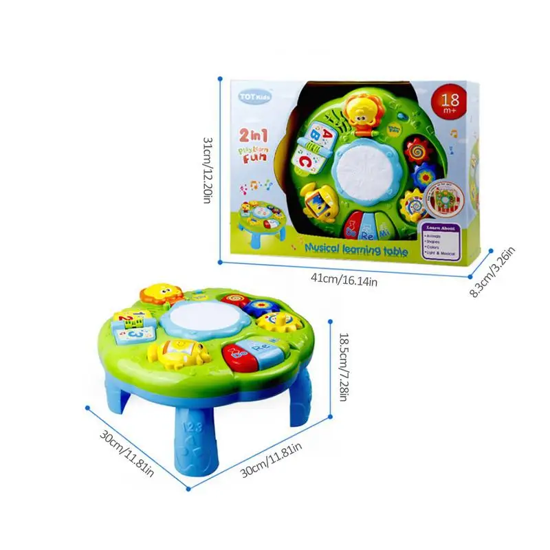  Colorful Baby Music Learning Table Multifunctional Game Table For Toddlers Light Sound Early Educat