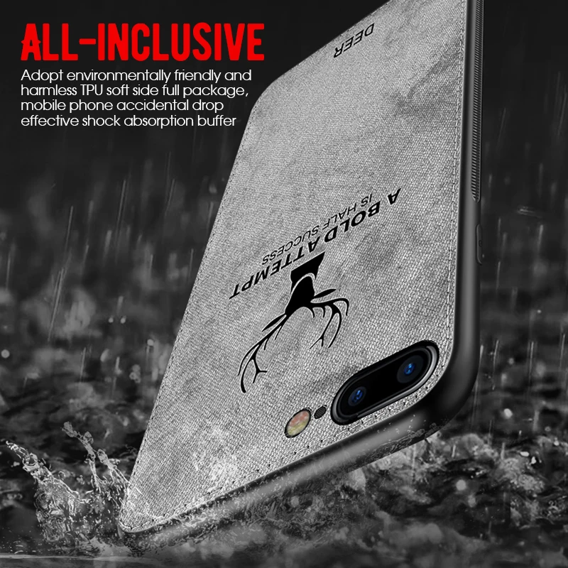

Deer Colth Shockproof Phone Cases For iPhone XS Max XR 7 8 6 6S Plus X Car Magnetic TPU Cover For iPhone XS MAX XR Phone Coque