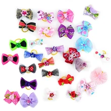 Kimpets бант для питомца ювелирное изделие в виде заколки товары для собак заколка для волос супер милая голова цветок головной убор для собаки Тедди резинка