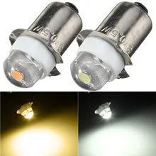 Светодиодная лампочка DC3V 6V P13.5S PR2 0,5 W, светодиодная теплая белая лампа для фонарика, сменная лампочка, лампа для работы, 60-100Lumen