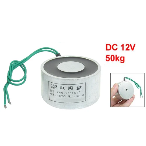 

Sucked Electric Lifting Magnet Electromagnet 12VDC 50Kg 110LB 50x27mm