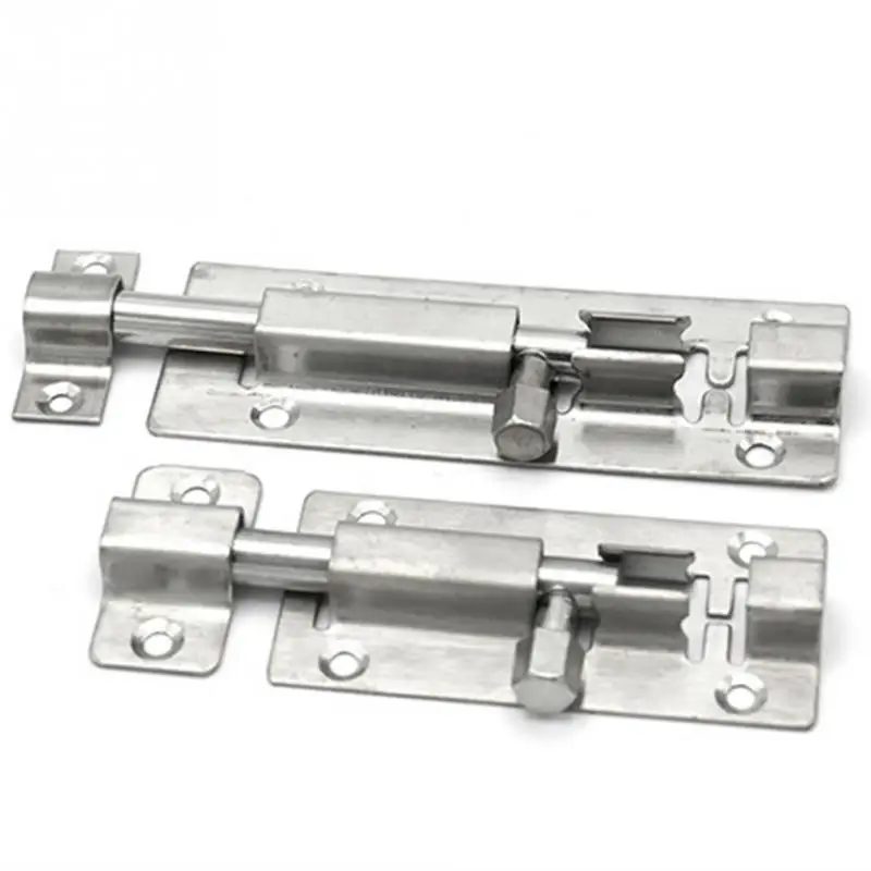 

1pcs 1.5/2/3/4/6 Inch Length Stainless Steel Door Latch Sliding Lock Barrel Bolt Silver