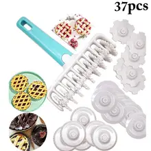 37 шт. Кухня инструмент для выпечки ленточный резак 4 различных шестерни Embosser Набор лапши тесто Кондитерские инструменты торт формы для выпечки