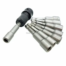 Метрическая гаечная головка 6-13 мм магнитный гайковерт 8 шт. комплект 1/" Hex w/Quick Release 1/2" квадратный диск до 1/" Шестигранным хвостовиком адаптер конвертер