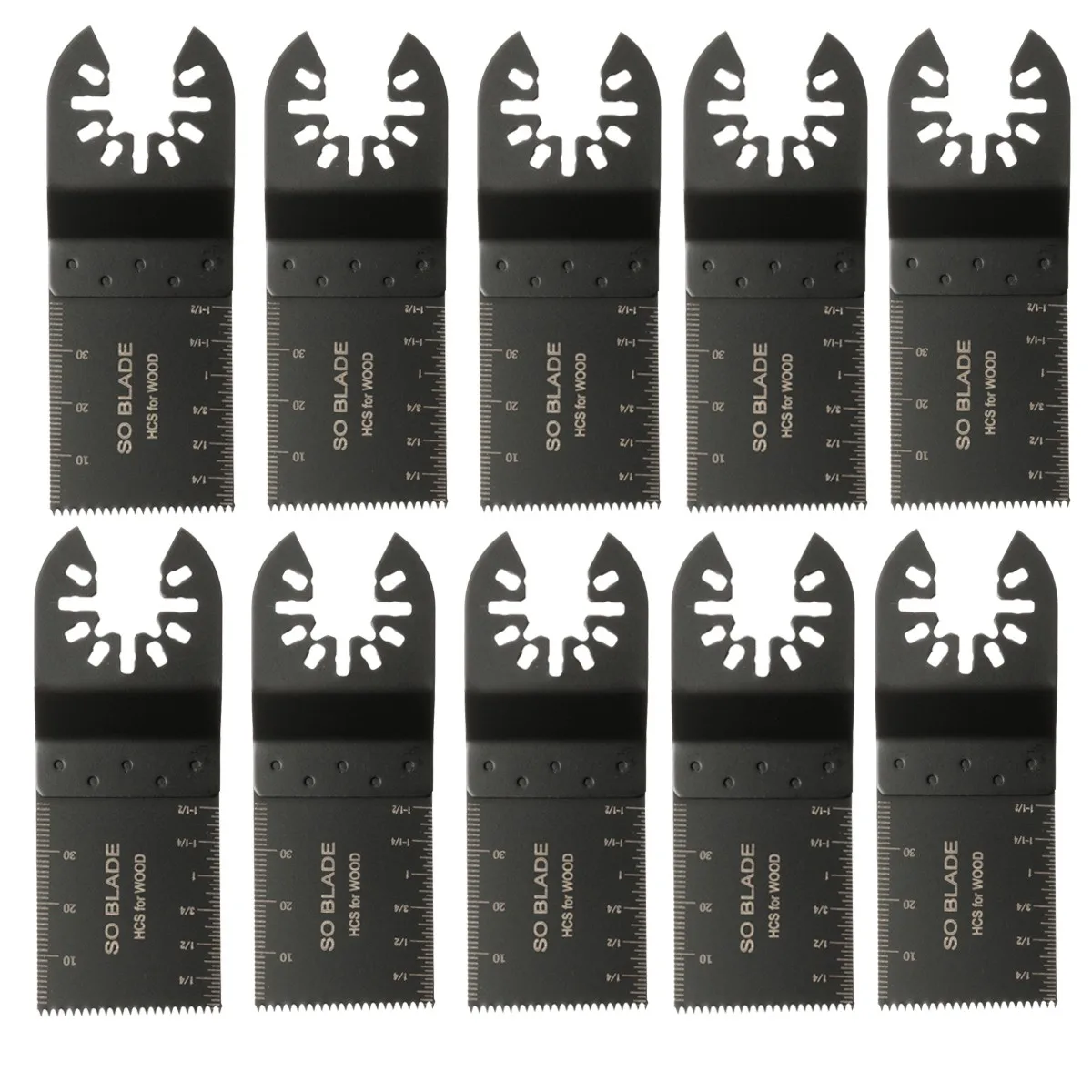 

Drillpro 10pcs Oscillating Multi Tool HCS Saw Blade Accessories so ries kit For Wood Cutting Pla stic Drywall Metal
