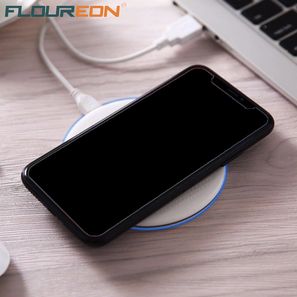 

Floureon Qi Wireless Charger Ultra-Thin Charging Pad Fast Charging for IPhone 8 9 Plus X XR XS Samsung S10+ Note 9