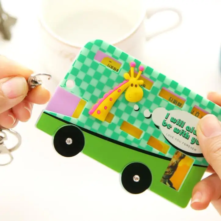 

Cartoon Animals Giraffe Silicone Card Cover Bus Bank ID Card Case Holder Badge Holders School Office Supplies