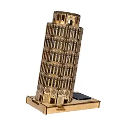 Сборка цветная Живопись 3D деревянная пикающая башня Картина модель здания обучающая игрушка