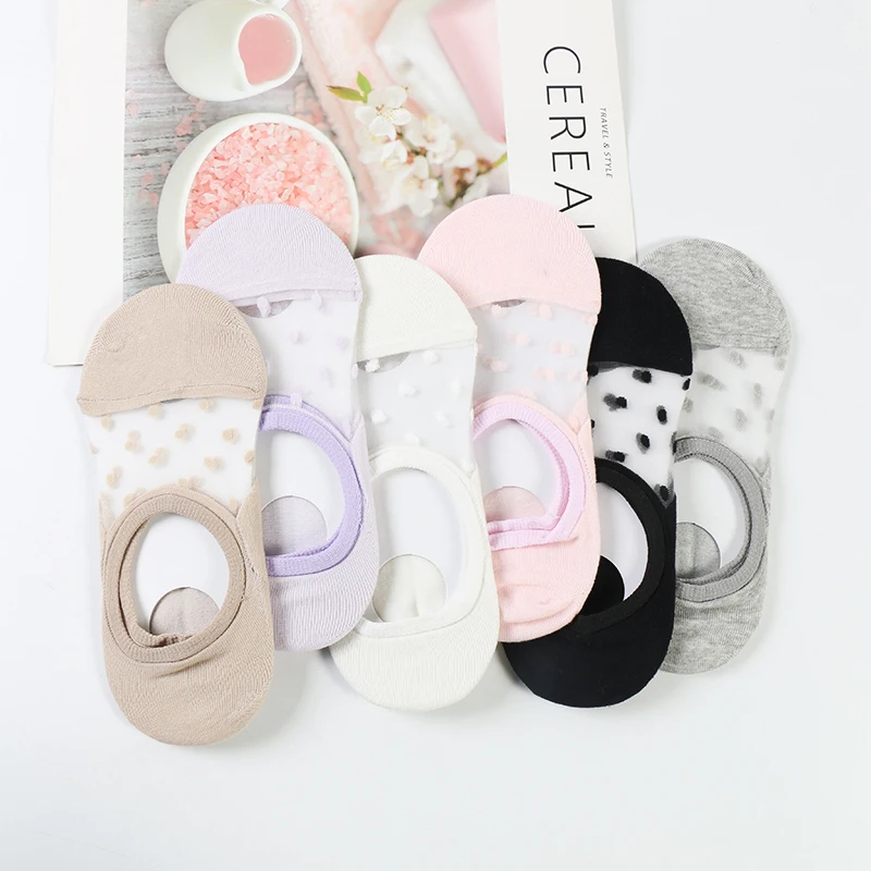 

Женские прозрачные носки из шелка и стекла, 6 пар