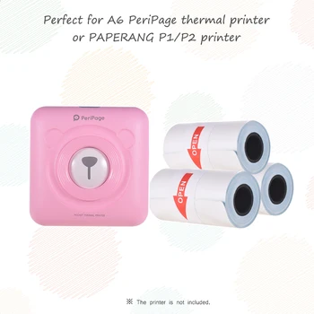 

Blue Sticker Paper 3 Roll Direct Thermal Paper with Self-adhesive for PeriPage A6/ PAPERANG P1/P2 Mini Photo Printer 3 Rolls