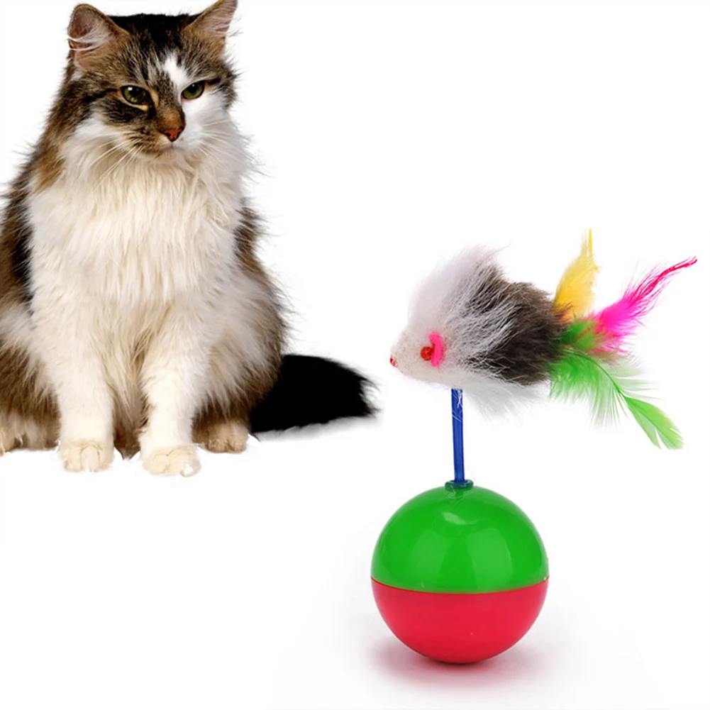 

Cat Toys Mimi Favorite Fur Mouse Tumbler Durable Pet Kitten Cat Toys Plastic Play Balls for Catch Cats Supplies