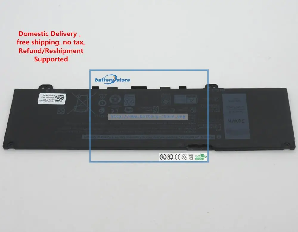 FREE SHIP 11.4V, 38W Genuine battery F62G0 for DELL Inspiron 13 5370, for DELL Inspiron 13 7380, for DELL Inspiron 13 7370