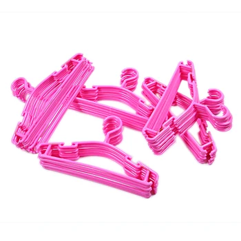 

Promotion! New Pink color Set of 50 Pieces Hangers for baby and child in plastic Durable Plastic Hangers hook for girl or boy 27