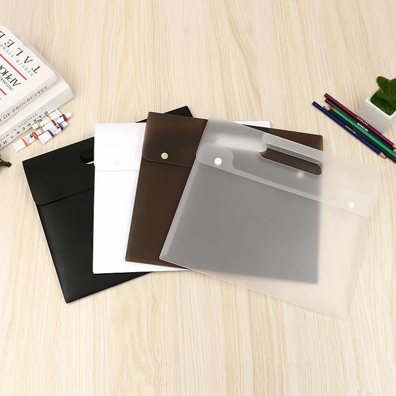 

20 PCS Concise Waterproof Dustproof Plastic File Bag Folder Han Edition Portable Data Bag Portable Student Archive Informatio