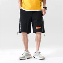 Для мужчин хип поп модный принт гибкая пластина брюки карго шорты оверсайз уличная повседневное Лето Свободный крой мешковатые шорты