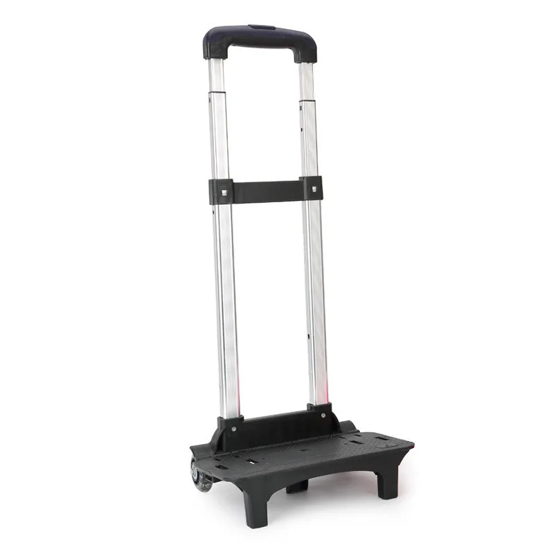 Children 2/6 Wheels Expandable Rod Aluminum alloy Pull Rod Bracket Roll Cart Kid Trolley For Backpack And School Bag Luggage bag
