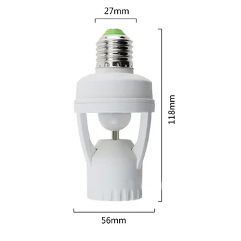 

Smart PIR Motion Sensor LED Lamp Light Induction Bulb Stair Light E27 Plug Socket Switch Base Led Bulb Light Lamp Holder