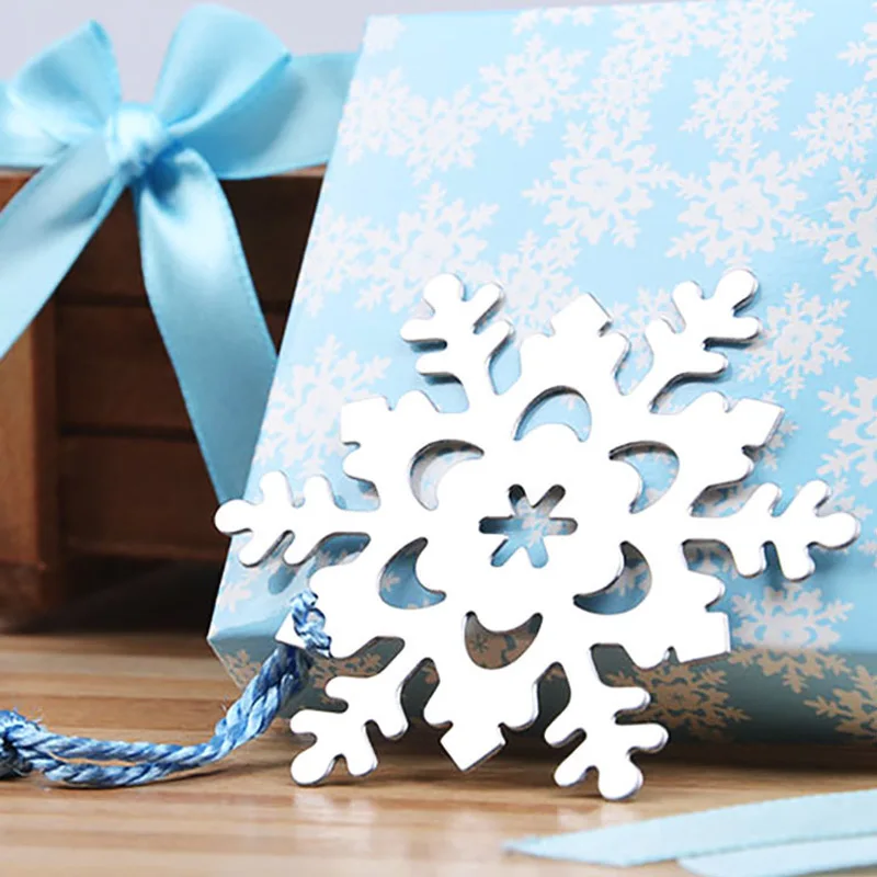

Creative Snowflake Metal Bookmarks Practical Stationery Favors Thanksgiving Christmas Birthday Gift Book Marker 1 Pcs