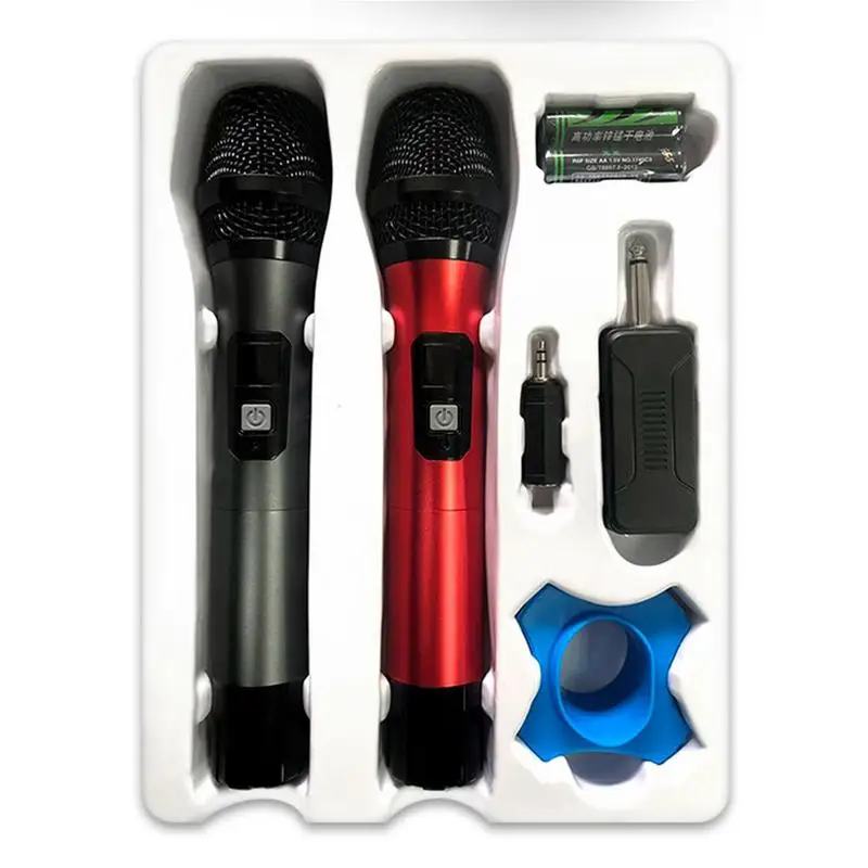 

Wireless Microphone Aluminum Alloy Household Sing Stage U Segment FM Handheld Non-slip Sweatproof Anti-interference Portable