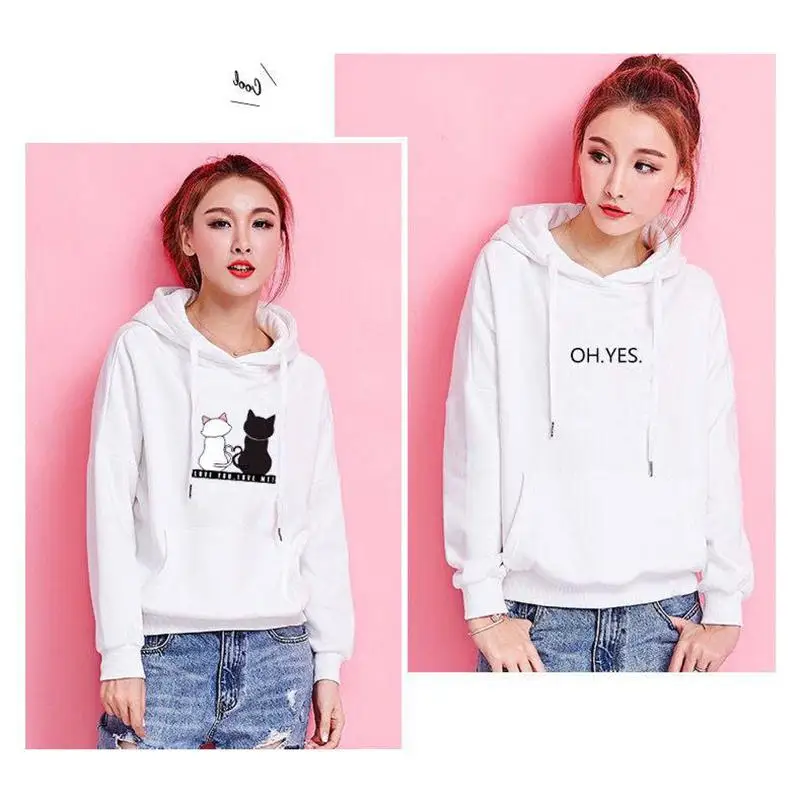  MISSKY Women Thick Sweatershirts Fashion Loose Hooded Pullover Casual Long Sleeve Shirt Sweatshirt 
