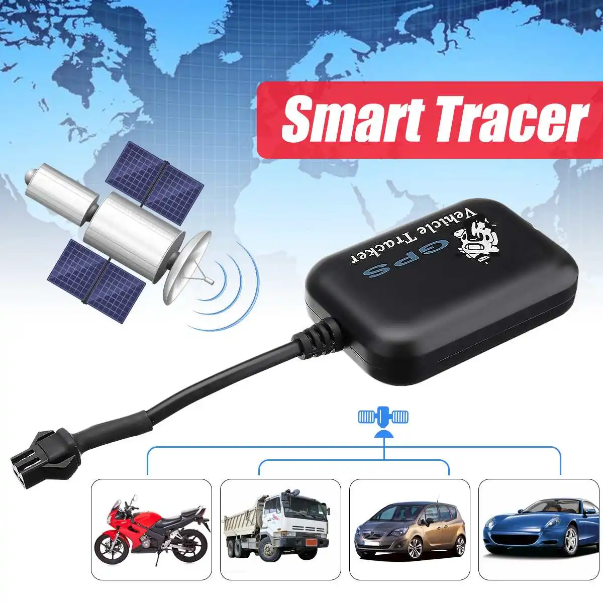 مصغرة مركبة GPS المقتفي سيارة دراجة نارية الخلفية الوقت GSM جي بي آر إس gps محدد مكافحة سرقة إنذار جهاز تعقب نظام مراقبة