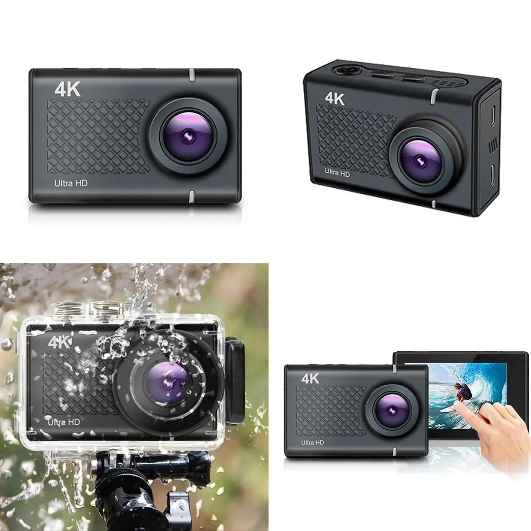 

Action Camera 4K WiFi Underwater Waterproof 1050mAh Sport Black MP4 (H.264) 5V/1A Video JPG Casual Camera
