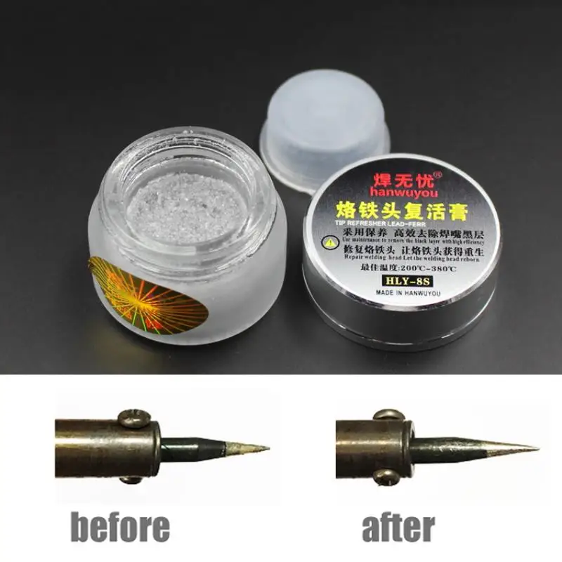 

Ossieao 34g Mechanic Soldering Iron Tip Head Refresher Clean Paste Repair Tools