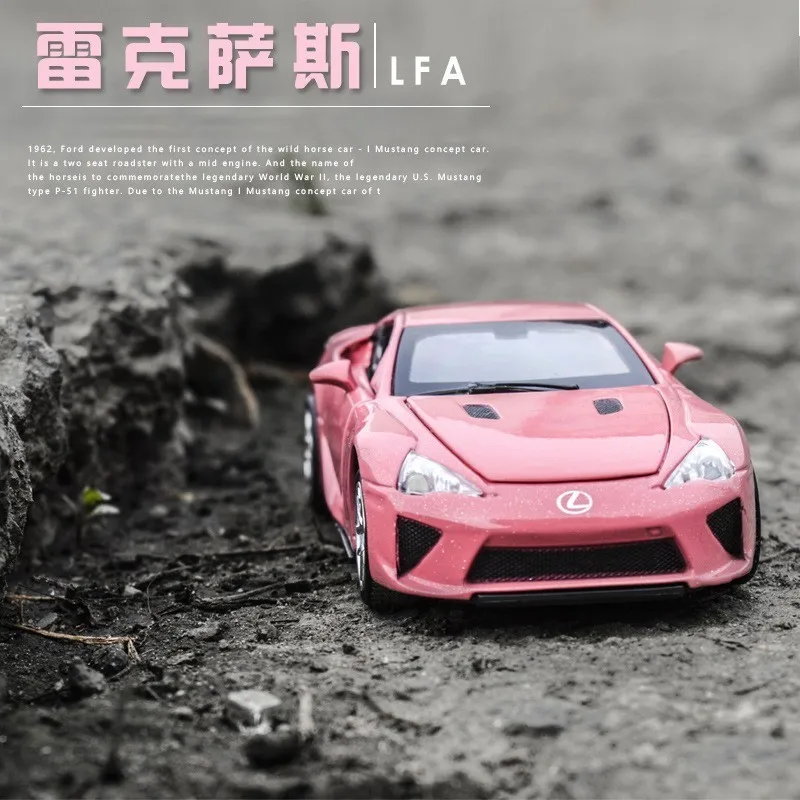 

Pink Lexus 1:32 Alloy Salon Girls Light&sound Pull Back Vehicle Pink Cute Diecast Car Daughter Best Gift The Children's Toys